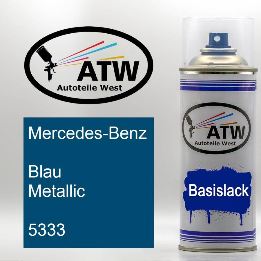 Mercedes-Benz, Blau Metallic, 5333: 400ml Sprühdose, von ATW Autoteile West.